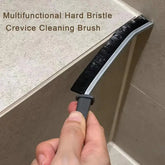 Hard bristled crevice cleaning brush for tight corners