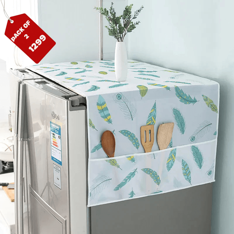 Fridge and microwave dust cover set kitchen essential
