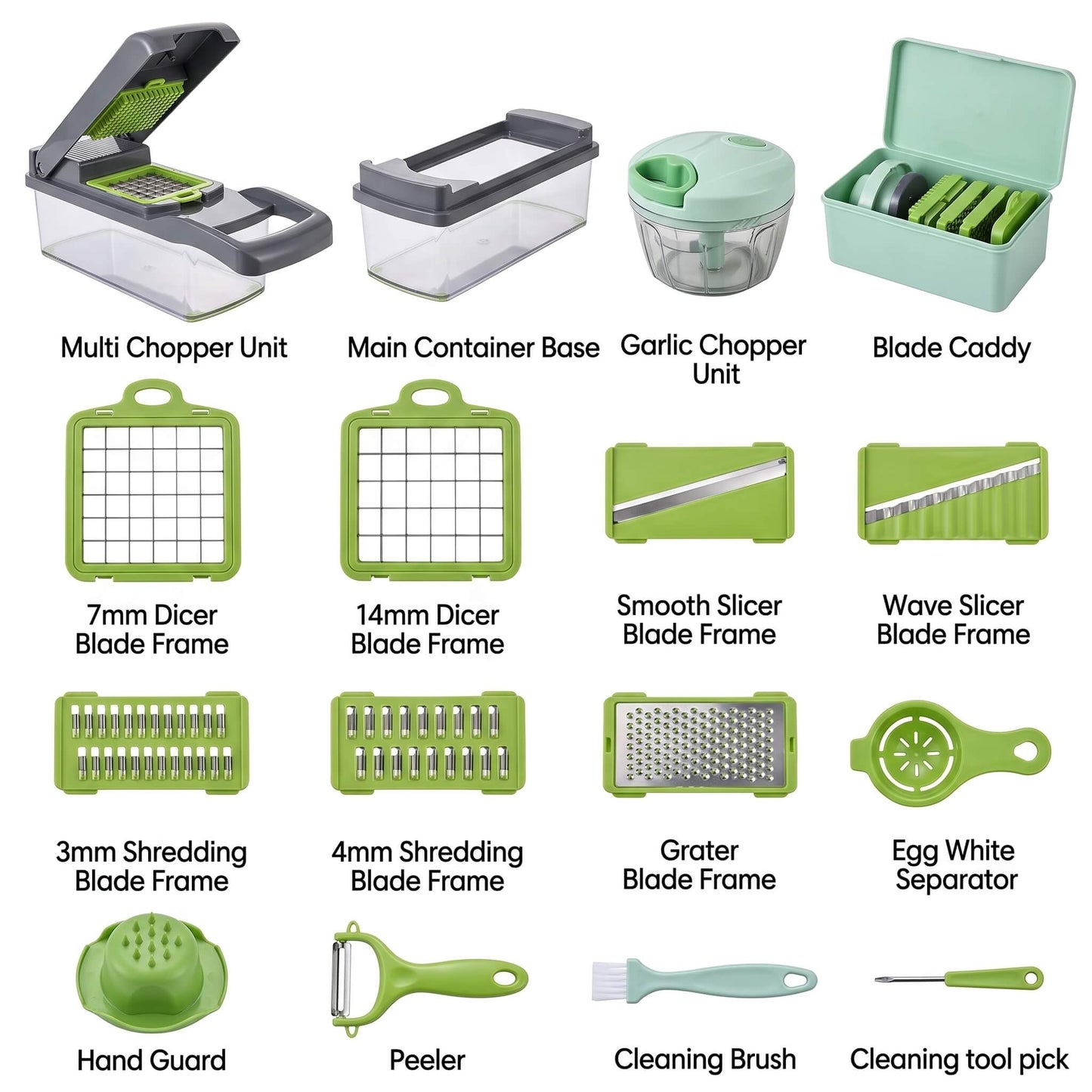 16-in-1 Multifunction Vegetable Chopper & Slicer